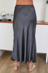 Silky Navy Slip Skirt