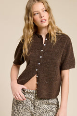 Jade Short Sleeve Button Down Cardigan