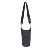 Jace Water Bottle Nylon Puffer Crossbody: Carbon