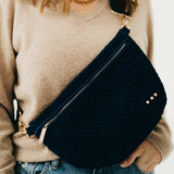 Suede Westlyn Woven Bum Bag: Suede Chocolate