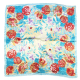 Wrapables Silk Satin Floral Neckerchief 35 x 35 Inch Square Scarf: Silhouette