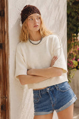 Soft Cotton Crew Neck Sweater