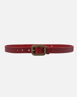 Brown Vintage Skinny Leather Belt