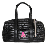 The Cassie Weekender Puffer Duffle Bag Black in 9/15