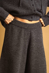 P7312ST RELAXED SWEATER KNIT TROUSER: CHARCOAL / L