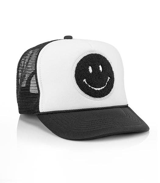Local Beach Smiley Patch Trucker Hat: Kelly Green