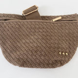 Suede Westlyn Woven Bum Bag: Suede Chocolate