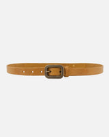 Brown Vintage Skinny Leather Belt