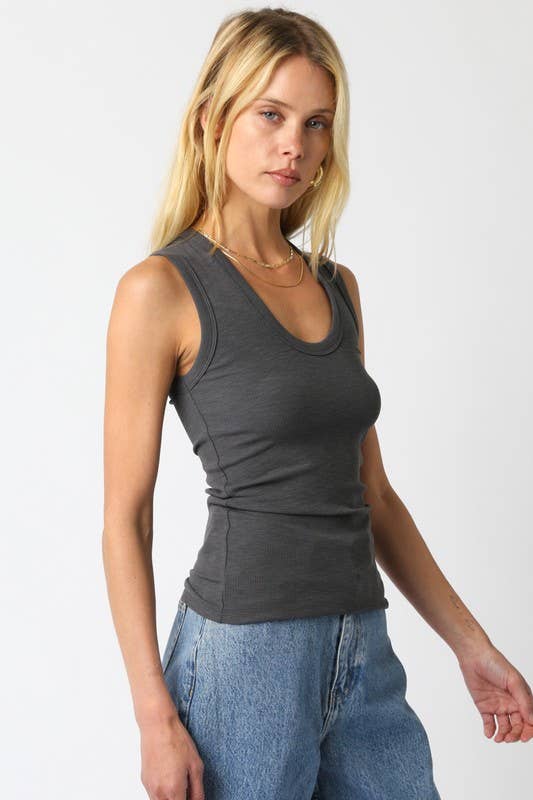Kelsey Tank Top: Ecru