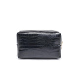 Croc Chic Cosmetic & Travel Organizer Pouch: Chocolate