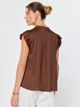 Margot Pleated Sleeve Blouse