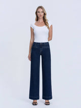 High Rise Dark Wash with Welt Pocket
