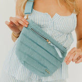 Jolie Puffer Bum Bag: Olive