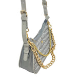 Puffer Shoulder or Crossbody Bag Gray