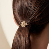 Wrapables Charms and Braided Boho Hair Tie Bracelets for Women, No Damage Elastic Hair Bands, Hair Accessories for Ponytails (10pcs): Brown