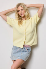 Jade Short Sleeve Button Down Cardigan