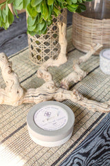 12 oz White Dipped Concrete Candle - Citronella