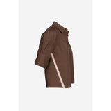 Boxy Half Sleeve Blouse With Stripe Accents