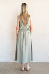 FLARED MIDI SKIRT: SAGE / Contemporary / L