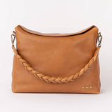 Shay Pebbled Crossbody Bag: Chocolate