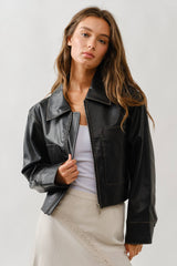 Washed Brown leather jacket