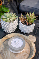 12 oz White Dipped Concrete Candle - Citronella