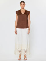 Margot Pleated Sleeve Blouse