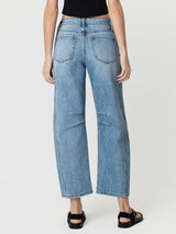 High Rise Dart Structured Barrel Pant