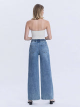 SUPER HIGH RISE ELASTIC WAISTBAND WIDE LEG