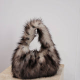 Winter Leopard Print Fluffy Handbag