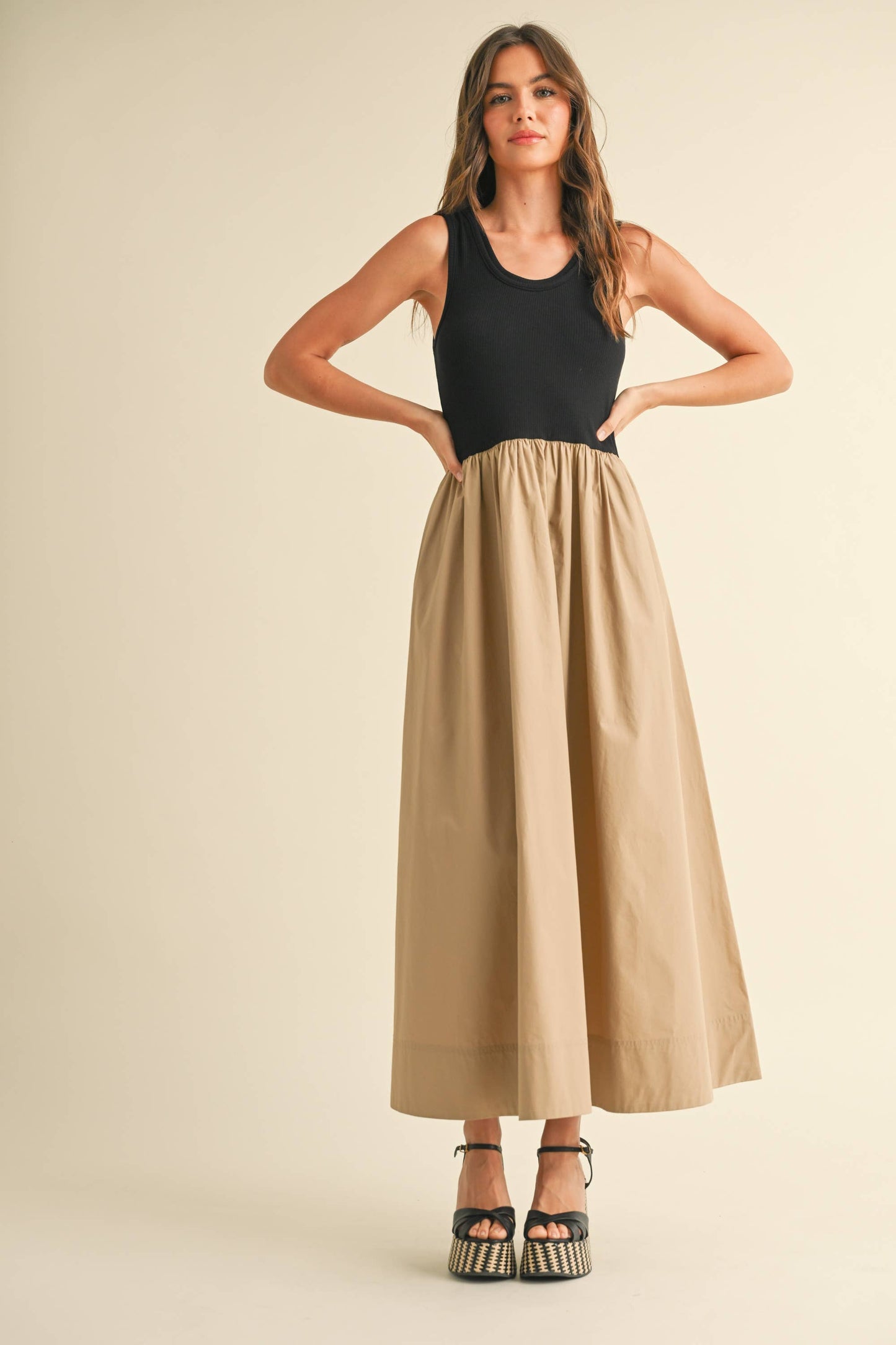 Trim Dress with Pockets