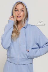 Long Sleeve Soft Modal Scuba Hoodie Jacket