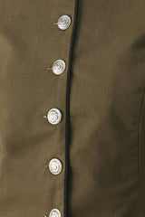 A solid woven crop jacket - FJ1584: OLIVE / Contemporary / L