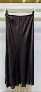 Silky chocolate slip Skirt