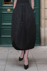 Tulip Midi Skirt: NAVY