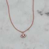 Tiny Evil Eye Necklace: Gold