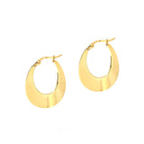 Medium stainless oval hoop: Yellow Gold