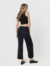 High Rise Elastic Waistband cuffed baggy