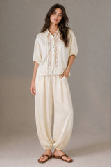 Lace Crepe Shirt
