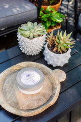 12 oz White Dipped Concrete Candle - Citronella