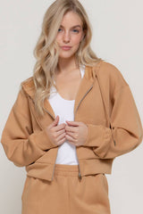 Long Sleeve Soft Modal Scuba Hoodie Jacket