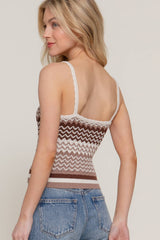 Multi Color Cami Spring Sweater: OLIVE