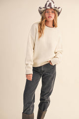 Olive Contrast Trim Sweater
