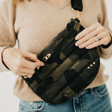 Jolie Puffer Bum Bag: Olive