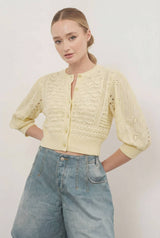Cream Cardigan Sweater