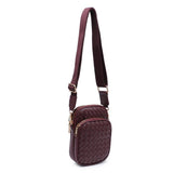 Celeste Woven Multi Compartment Crossbody: Oatmilk