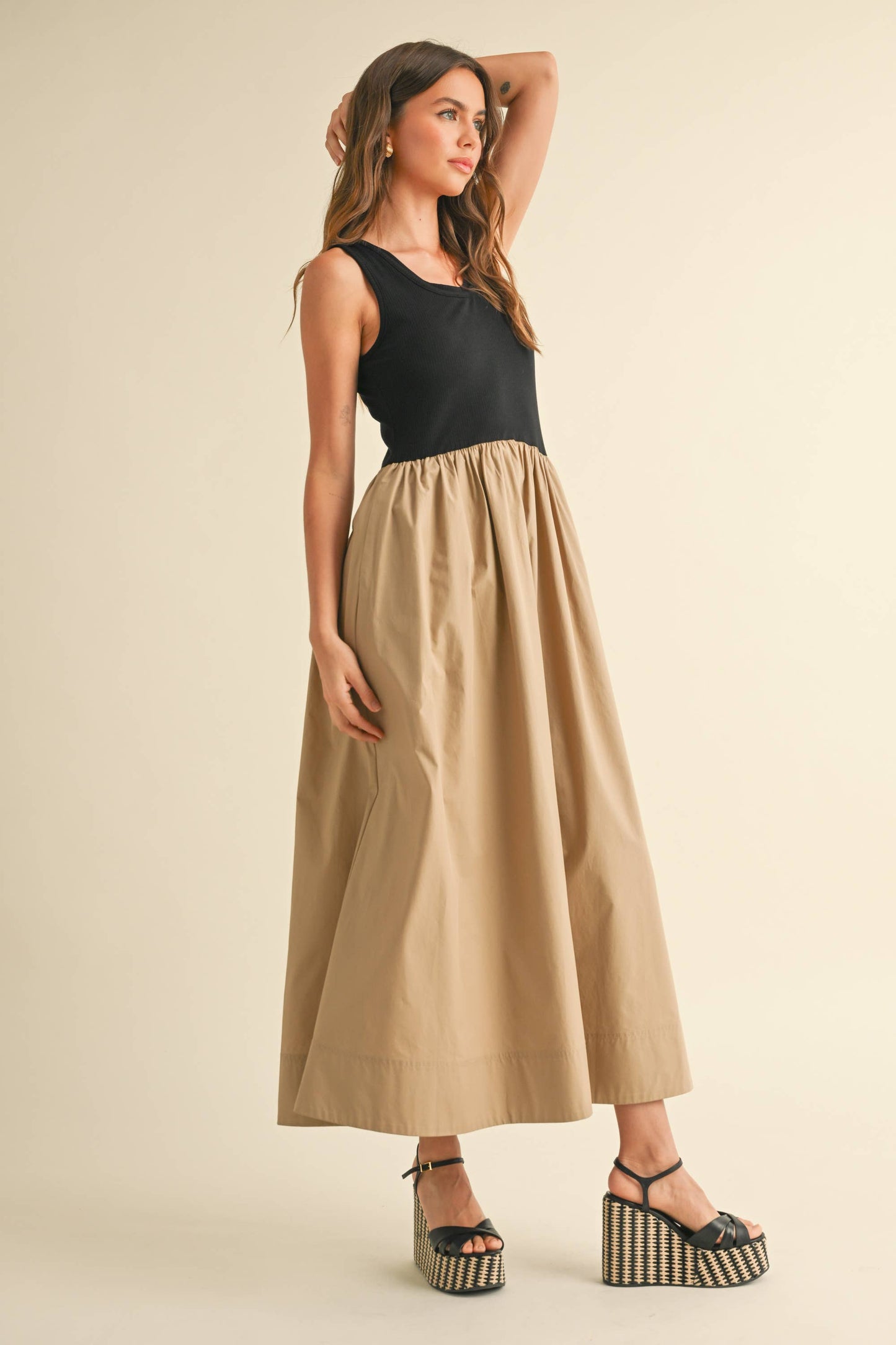 Trim Dress with Pockets