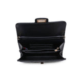 Winona Quilted Multi-Compartment Crossbody: Black