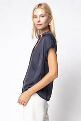 Short Sleeve Blouse chocolate