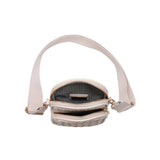 Celeste Woven Multi Compartment Crossbody: Oatmilk